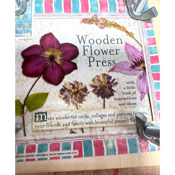 Wooden Flower Press For Crafting & Scrapbooking 4'' x 4'' - Picture 2 of 5